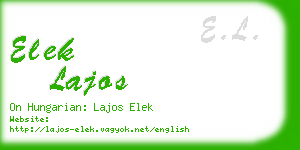 elek lajos business card